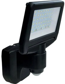 LED solárny reflektor TOMI LED/10W/7,4V 1800 mAh IP44 čierny s čidlom