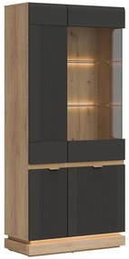 Vitrína Milton Ml06 Dub Crem Torro Antracit