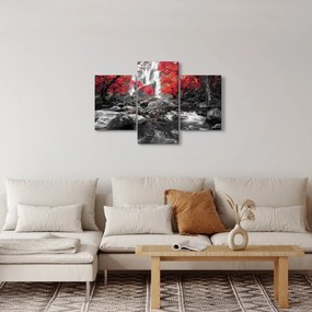 Obraz - Vodopády v jesennej krajine (90x60 cm)