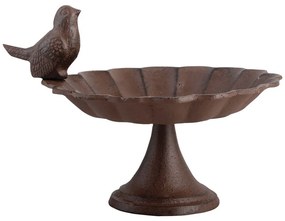 Napájadlo pre vtáky na nohe Milly, 14x19 cm, liatina, hnedá