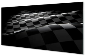 Sklenený obraz checker vlajky 125x50 cm