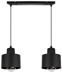 Závesné svietidlo Panta, 2x čierne kovové tienidlo
