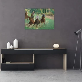Sklenený obraz - Edouard Manet, At the Races, reprodukcia (70x50 cm)