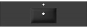 Mexen Otis, umývadlo na zapustenie 161 x 46,5 cm, čierna matná, 25181671