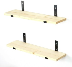 Polička Lam008 Black and Oak