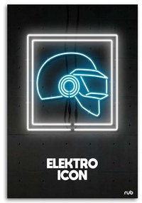 Gario Obraz na plátne Neónová elektricky modrá ikona - Rubiant Rozmery: 40 x 60 cm
