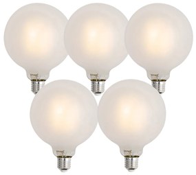 Sada 5 ks Inteligentné stmievateľné LED žiarovky E27 G125 matné 7W 806lm 2700-6500K