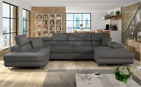 Rohová sedacia súprava Alvin Bis, Dostupné poťahy: ekokoža Soft 029 + Uttario Velvet 2971 + kunstleder Soft 029, Strana: Ľavá - U