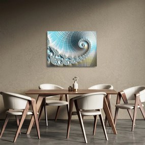 Sklenený obraz texturovanej špirály (70x50 cm)