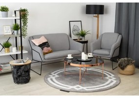 Koberec HAMPTON Lux kruh sivý