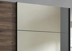 Šatníková skriňa Flensburg 225 cm, grafit/dub flagstaff