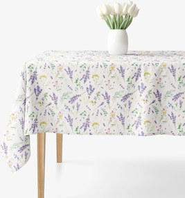 Goldea hranatý obrus valencia - levanduľová záhrada 100 x 100 cm