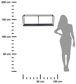 Nástenná polica LOFT 30x90 cm