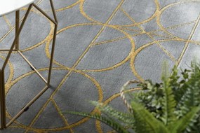 Dywany Łuszczów, Kusový koberec Emerald 1010 grey and gold, 120x170, šedá, chodba / predsieň