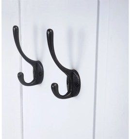 2x vešiaková stena s 3 vešiakmi 53016 - 109x28x3,5 cm, biela