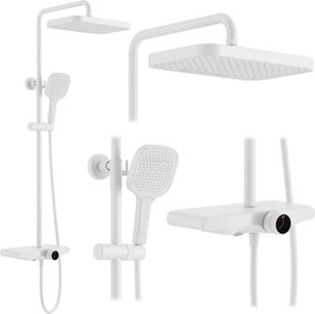 Rea Bari, sprchový set s hlavovou a ručnou sprchovou hlavicou, biela, REA-P0895