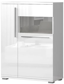 Vitrína Piano V90-2KSV/PN-70/KA/70 lakované crystal white