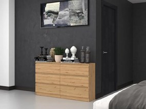 Komoda Musecalo 6 140 (dub artisan). Akcia -19%. Vlastná spoľahlivá doprava až k Vám domov. 1132819