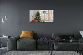 Sklenený obraz vianočné darčeky 120x60 cm