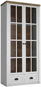 Vitrína PROVENCE W2S, sosna andersen / dub lefkas