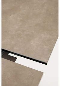 Hnedý rozkladací jedálenský stôl s keramickou doskou 90x160 cm Atminda – Kave Home