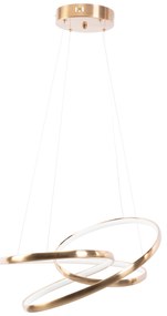 Toolight Toolight, LED závesné svietidlo 50cm, 32W, G005-CP, zlatá lesklá, OSW-09746