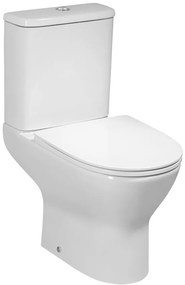 Bruckner, DARIO RIMLESS WC kombi misa s nádržkou, spodný/zadný odpad + sedátko, biela, 201.431.4