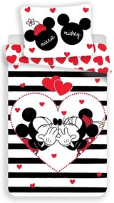 Obliečky Mickey a Minnie Stripes, 140x200 cm