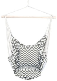 Brazílske závesné kreslo bielo-čierne