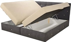 Čalúnená postel KARO, 200x180 Šedá - vogue 14