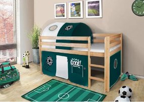 Detská vyvýšená posteľ FUTBAL - PRÍRODNÉ