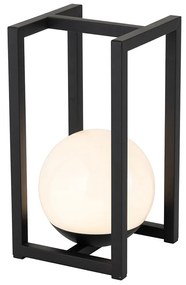 Vonkajšia stolová lampa čierna vrátane LED s dotykovým dobíjaním - Nowi