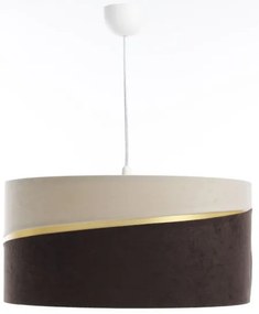 Luster na lanku SWING 1xE27/60W/230V hnedá/béžová/zlatá