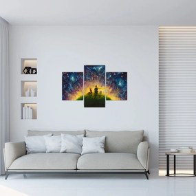 Obraz - Malý princ a líška (90x60 cm)