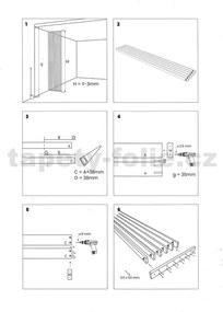 Predeľovacie panely, dub saragossa 3D lamely, rozmer 2750 x 580 x 65 mm, IMPOL TRADE