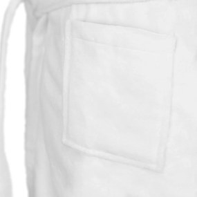 Profod Bavlnený velúrový župan - Biela | 2XL
