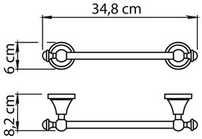 Gedy, NEVIS držiak uterákov 300x82mm, chróm, NV213013