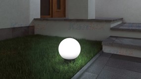 KANLUX Vonkajšie záhradné osvetlenie do zeme VALIDOS, 1xE27, 25W, 25cm, guľa, biele, IP44