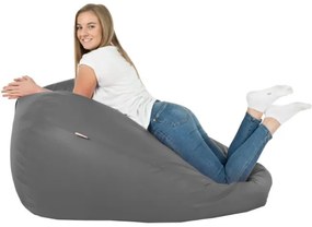 Sedací vak SAKO sivý ekokoža