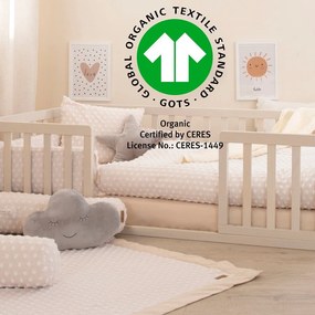 Béžová bavlnená pletená detská deka 80x80 cm Frosty Almond – Roba