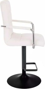 LuxuryForm DESIGN Barová stolička VERONA na čiernom tanieri - biela