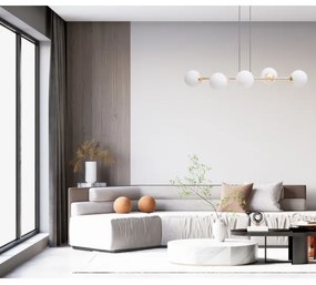 Luster na lanku FIRA 5xE27/60W/230V čierna