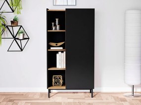 Regál Rutori RO02, Farby: čierna / čierna + barok zlatý
