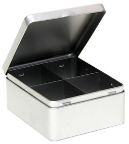 Hranatá stříbrná dóza Deluxe