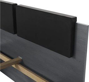 Posteľ 160x200 s čalúneným čelom Galaxy 51 - Dub carbon