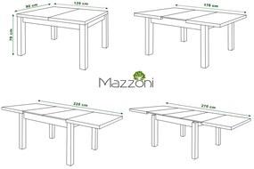 ROYAL JEDÁLENSKÝ STÔL ROZKLADACÍ - dub artisan / béžová, PRE 8 OSÔB