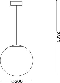 Ideal Lux - Závesné svietidlo na lane MAPA 1xE27/42W/230V, priemer 30 cm, biele