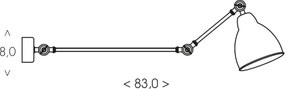 BRILAGI - Nástenná lampa QUILL 1xE27/40W/230V 83 cm čierna