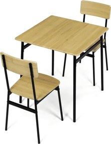 Jedálenský stôl s dvoma stoličkami AUT-O2121 OAK