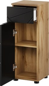 Koupelnová skříňka Mazi 45 30 cm dub Wotan/černá